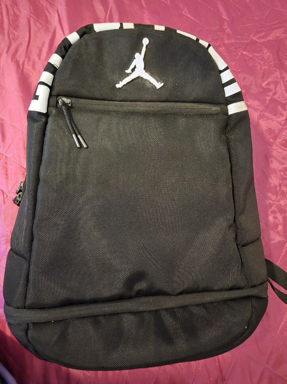 Jordan Black Backpack with White Jumpman Logo